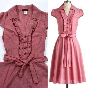 Modcloth retro swing dress - About the Artist, red, Small